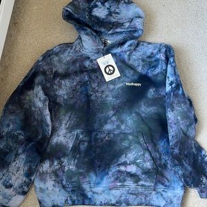 Madhappy Fleece Hoodie (Navy Blue tie dye) Women’s Medium